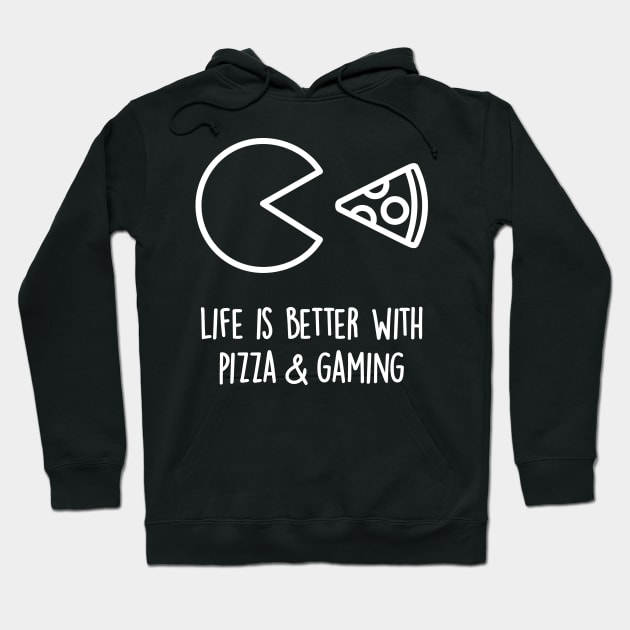 Life is better with pizza and gaming Hoodie by Happy Lime